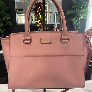 Kate Spade Pink Leather Tote Bag